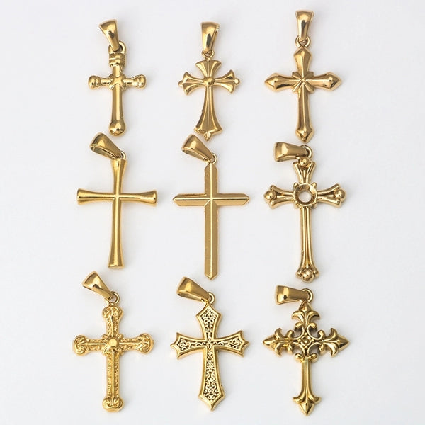 1 Piece Titanium Steel Cross Pendant