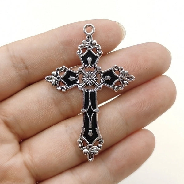 1 Piece Zinc Alloy Gold Plated Cross Pendant