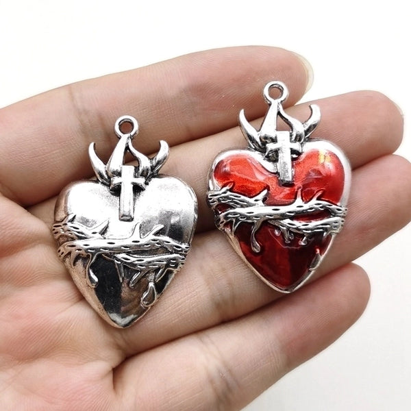 1 Piece Zinc Alloy Gold Plated Heart Shape Pendant