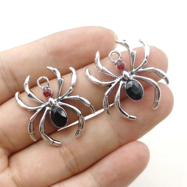 1 Piece Zinc Alloy Rhinestones Spider Pendant