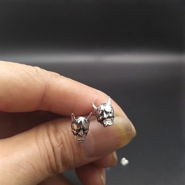 1 Set Classical Skull Plating Alloy No Inlaid Earrings