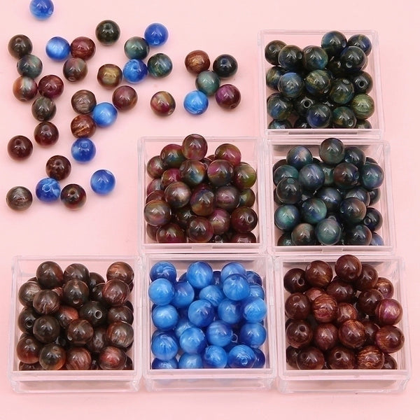 1 Set Diameter 10mm Diameter 8mm Hole 1~1.9mm Resin Ball Beads