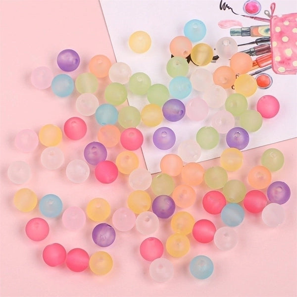 1 Set Diameter 10mm Diameter 8mm Hole 2~2.9mm Arylic Round Beads