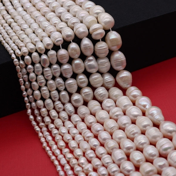 1 String Freshwater Pearl Geometric Beads