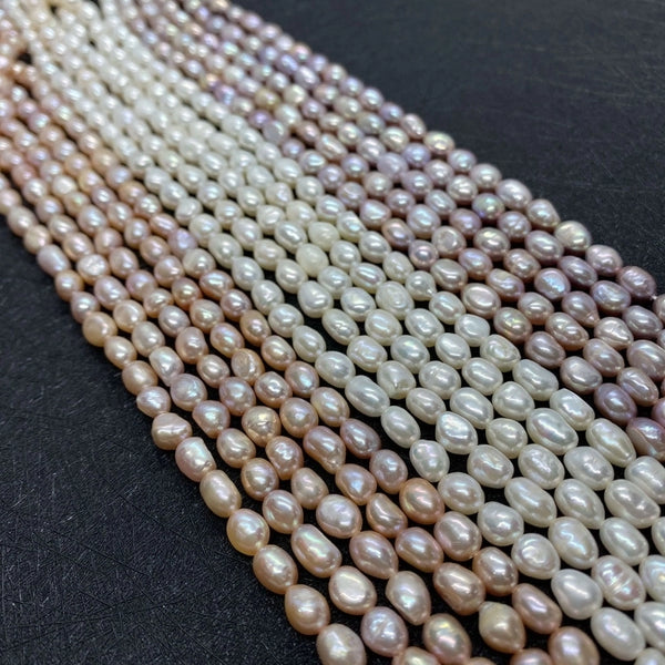 1 String Freshwater Pearl Geometric Beads