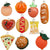 10 Models Per Model 1, 10/Pack Resin Fruit Hamburger Carrot Pendant