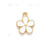 10 PCS/Package 13 * 16mm Alloy Flower Polished Pendant