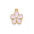 10 PCS/Package 13 * 16mm Alloy Flower Polished Pendant