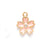 10 PCS/Package 14 * 17mm Alloy Rhinestones Pearl Flower Polished Pendant