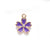 10 PCS/Package 14 * 17mm Alloy Rhinestones Pearl Flower Polished Pendant