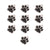 10 PCS/Package 16.1*17.3mm Aluminum-Magnesium Alloy White  Footprint Pendant