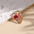 10 PCS/Package 20*26mm Alloy Heart Shape Flower Pendant