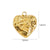 10 PCS/Package 304 Stainless Steel 14K Gold Plated Heart Shape Pendant