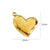 10 PCS/Package 304 Stainless Steel 14K Gold Plated Heart Shape Pendant