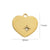 10 PCS/Package 304 Stainless Steel 14K Gold Plated Heart Shape Pendant