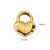 10 PCS/Package 304 Stainless Steel 14K Gold Plated Heart Shape Pendant