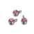 10 PCS/Package 304 Stainless Steel Birthstone Round Pendant