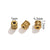 10 PCS/Package 304 Stainless Steel Gold Plated Solid Color Beads