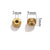 10 PCS/Package 304 Stainless Steel Gold Plated Solid Color Beads