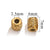 10 PCS/Package 304 Stainless Steel Gold Plated Solid Color Beads