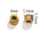 10 PCS/Package 304 Stainless Steel Gold Plated Solid Color Beads