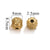 10 PCS/Package 304 Stainless Steel Gold Plated Solid Color Beads