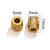 10 PCS/Package 304 Stainless Steel Gold Plated Solid Color Beads