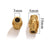 10 PCS/Package 304 Stainless Steel Gold Plated Solid Color Beads