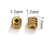 10 PCS/Package 304 Stainless Steel Gold Plated Solid Color Beads