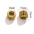 10 PCS/Package 304 Stainless Steel Gold Plated Solid Color Beads