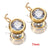 10 PCS/Package 5.5mm Diameter Diameter 7 Mm 304 Stainless Steel Zircon Round Polished Pendant