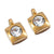 10 PCS/Package 6mm 7mm  8 * 7mm 304 Stainless Steel Zircon Geometric Pendant