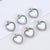 10 PCS/Package 7.5mm Diameter Hole 1~1.9mm Alloy Rhinestones Heart Shape Polished Pendant