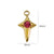 10 PCS/Package 8*13 304 Stainless Steel Zircon 14K Gold Plated Star Pendant