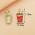 10 PCS/Package Alloy Color Block Pendant