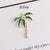 10 PCS/Package Alloy Pearl Cactus Coconut Tree Pendant