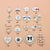 10 PCS/Package Alloy Rhinestones Pearl Heart Shape Flower Bow Knot Polished Pendant