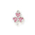 10 PCS/Package Alloy Rhinestones Shamrock Pendant Simple Style