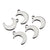 10 PCS/Package Diameter 12mm Diameter 16mm Hole 1~1.9mm Hole 2~2.9mm Stainless Steel Star Moon Polished Pendant