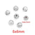 10 PCS/Package Diameter 3mm Diameter 4mm Diameter 5mm Hole 1~1.9mm Stainless Steel Geometric Solid Color Brushed Beads