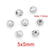 10 PCS/Package Diameter 3mm Diameter 4mm Diameter 5mm Hole 1~1.9mm Stainless Steel Geometric Solid Color Brushed Beads