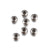 10 PCS/Package Diameter 6 Mm Diameter 7 Mm Diameter 8mm Hole 3~3.9mm 304 Stainless Steel Solid Color Polished Beads