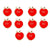 10 PCS/Package Zinc Alloy KC Gold Cherry Apple Pendant