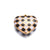 10 Pcs/package Simple Style Lattice Heart Shape Stainless Steel Enamel Pendant Jewelry Accessories