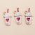 10 Pieces Cartoon Style Cup Heart Shape Alloy Enamel Pendant Jewelry Accessories