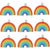 10 Pieces Minimalist Rainbow Alloy Resin Epoxy Pendant Jewelry Accessories