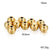 10 Pieces Stainless Steel 18K Gold Plated Round Polished Beads