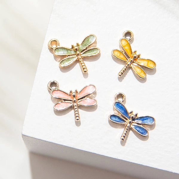 10 PCS/Package 12*11mm Alloy Dragonfly Pendant