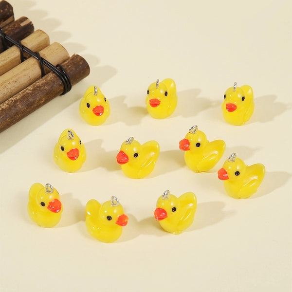 10 PCS/Package 21*19mm Resin Duck Pendant