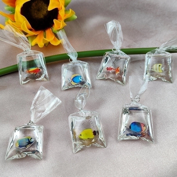 10 PCS/Package 23*50mm Resin Fish Pendant